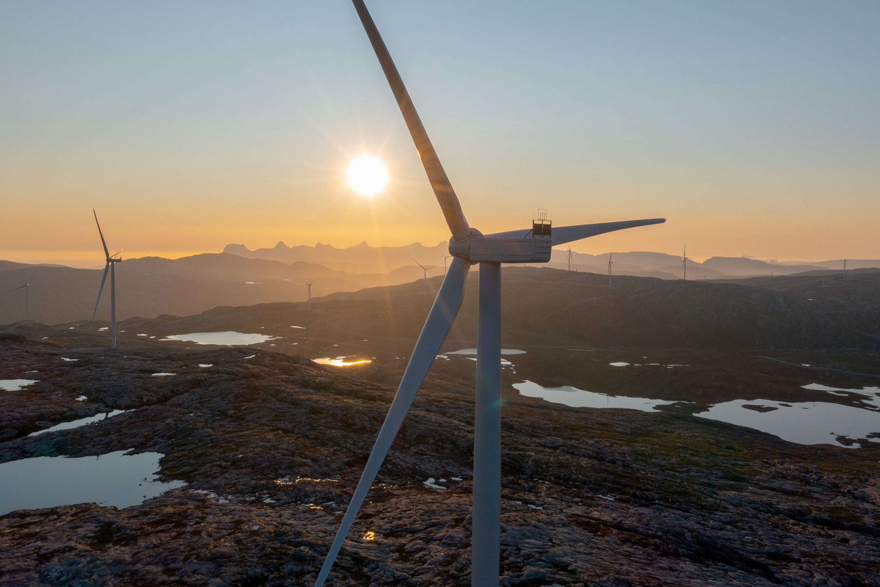 Öyfjellet i Nordnorge är en av Eolus vindkraftsparker i Norge med en kapacitet med 400 MW. Foto: Eolus