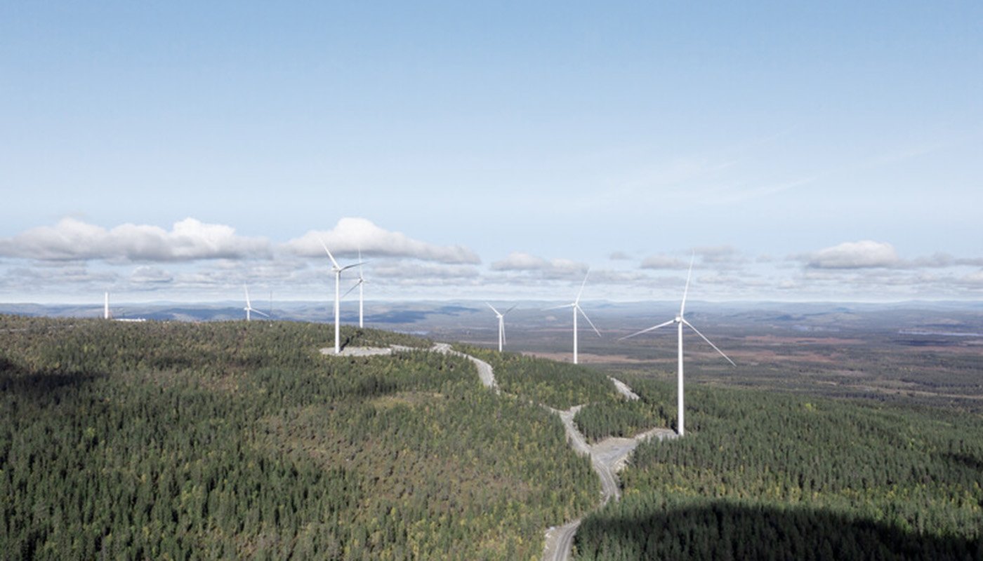 Det är tuffare att få tillstånd för vindkraft. På bilden: Vattenfalls vindkraftsparken Blakliden Fäbodberget i Åsele och Lycksele. Foto: Vattenfall.