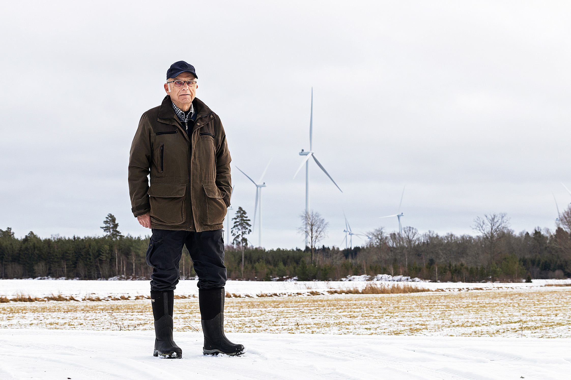 Lars Tyrberg är en av 21 markägare som arrenderat ut mark till SR Energys vindpark. Foto: Joachim Grusell.