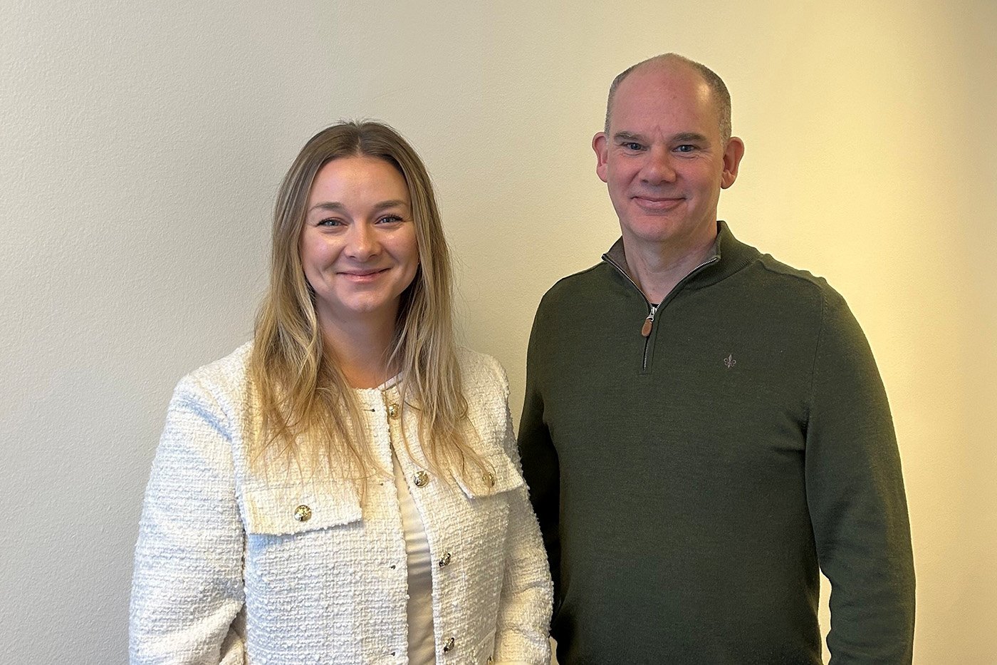 Caroline Sörensen, hållbarhets- och säkerhetschef, och Johan Ullström, säkerhetsspecialist, på Affärsverken.