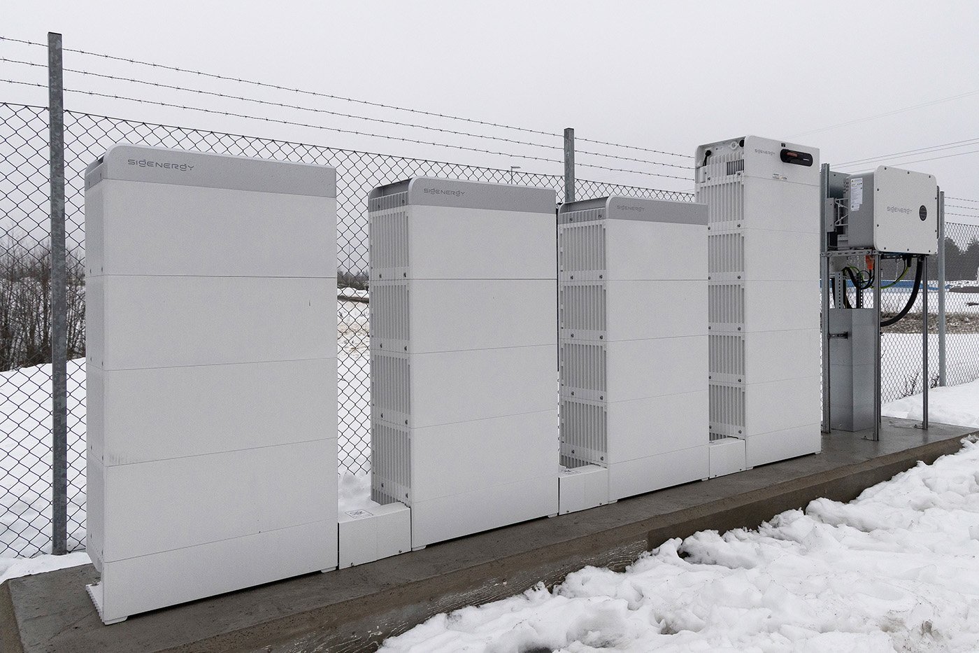 F&ouml;retagets fyra batterilager har en total kapacitet p&aring; 205 kWh. 