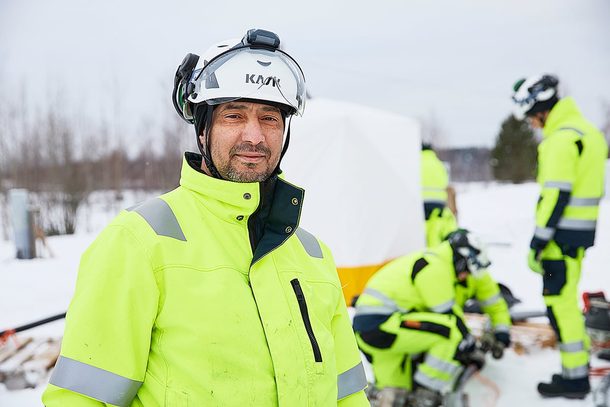 – Det känns som att man gör något viktigt för Sverige, säger Välbehövlig paus i arbetet. Mohammed Babouri.