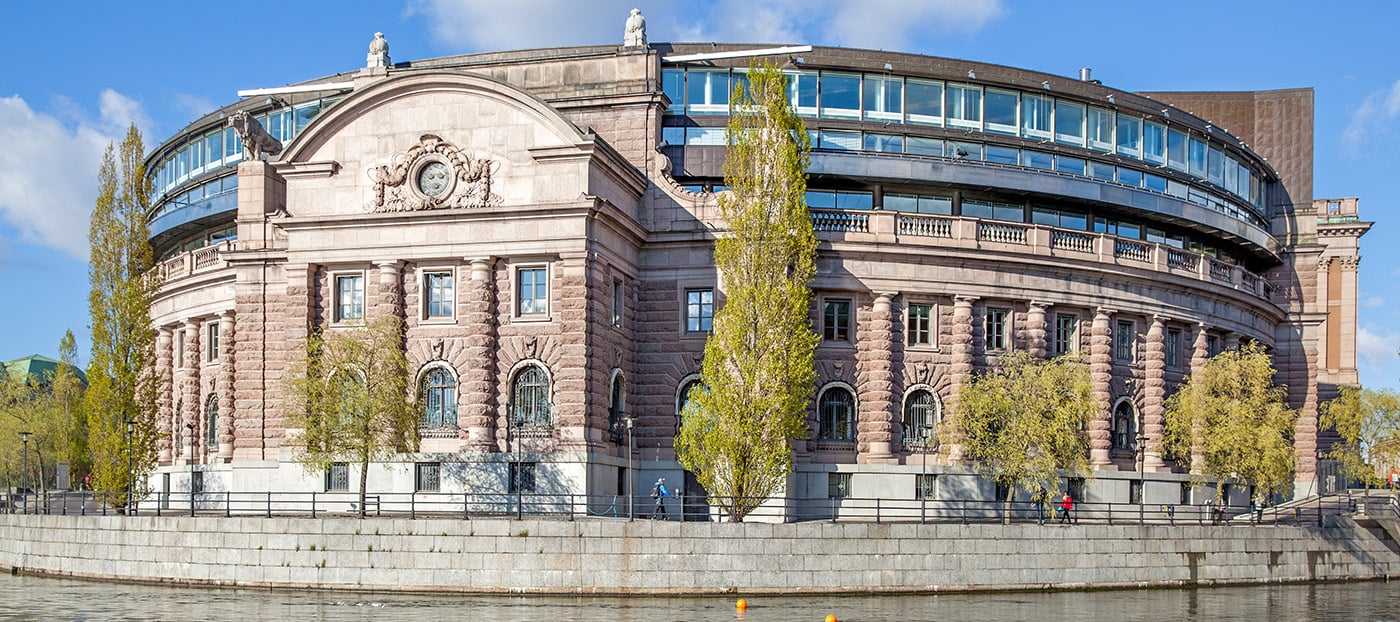Sveriges riksdagshus. Foto: Shutterstock.