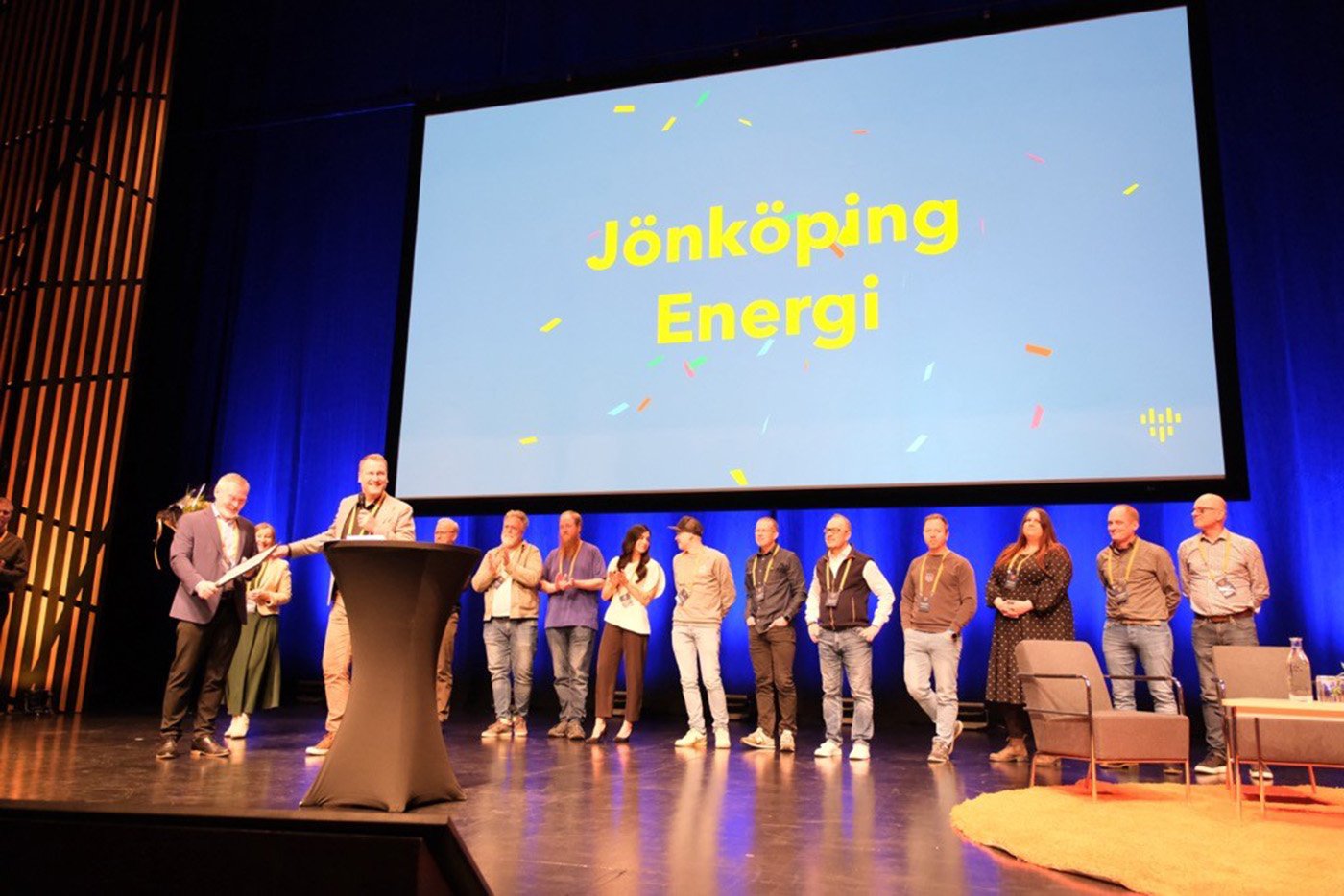 J&ouml;nk&ouml;ping Energi tar emot stadsn&auml;tspriset 2025. Foto: J&ouml;nk&ouml;ping Energi.