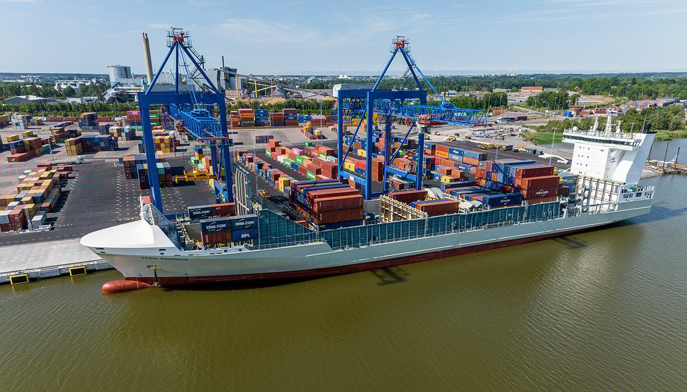 Norrk&ouml;pings hamn. Foto: Norrk&ouml;pings hamn.