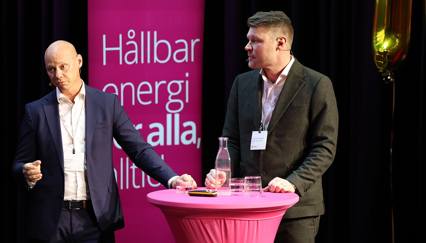 Terje Steisjö på Ellevio och Alexander Borgstedt på Göteborg Energi.