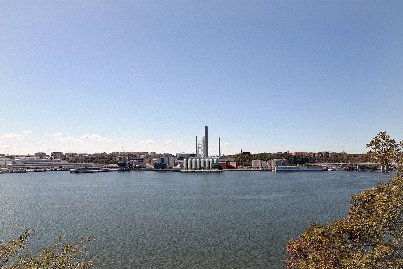 Den blivande bio-CCS-anläggningen i Värtan. Bild: Stockholm Exergi.