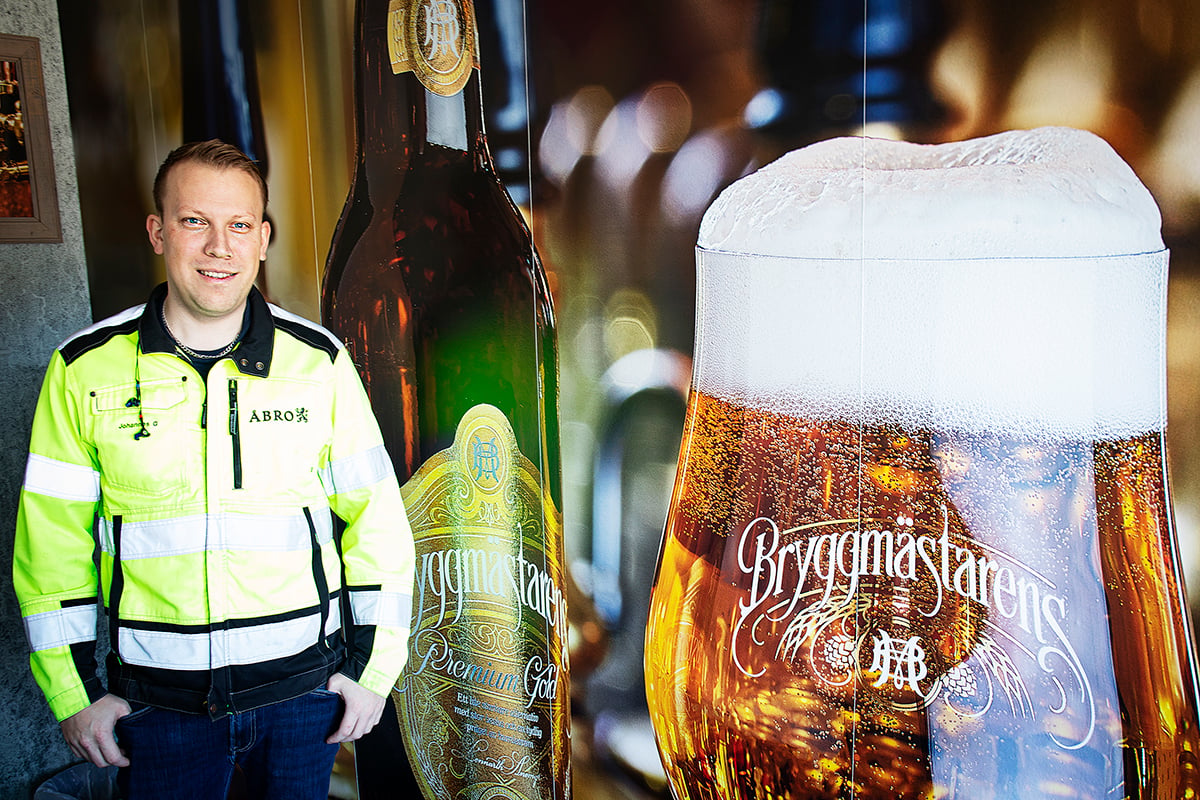 Johannes Gutman är teknikchef vid Åbro Bryggeri, som bryggde 78 miljoner liter öl förra året.