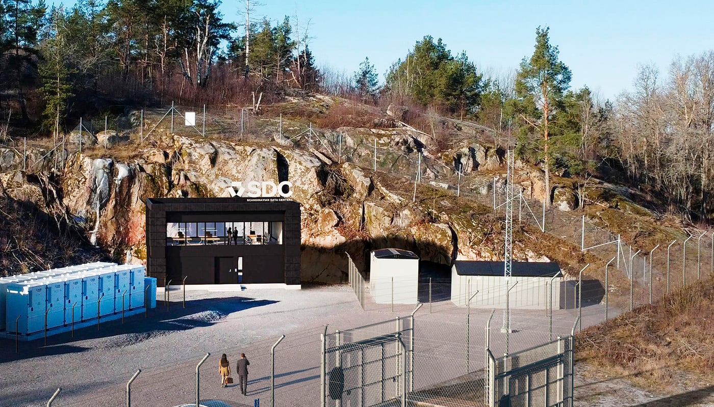 Bildmontage &ouml;ver SDC:s nya datacenter i Eskilstuna. Bild: SDC: