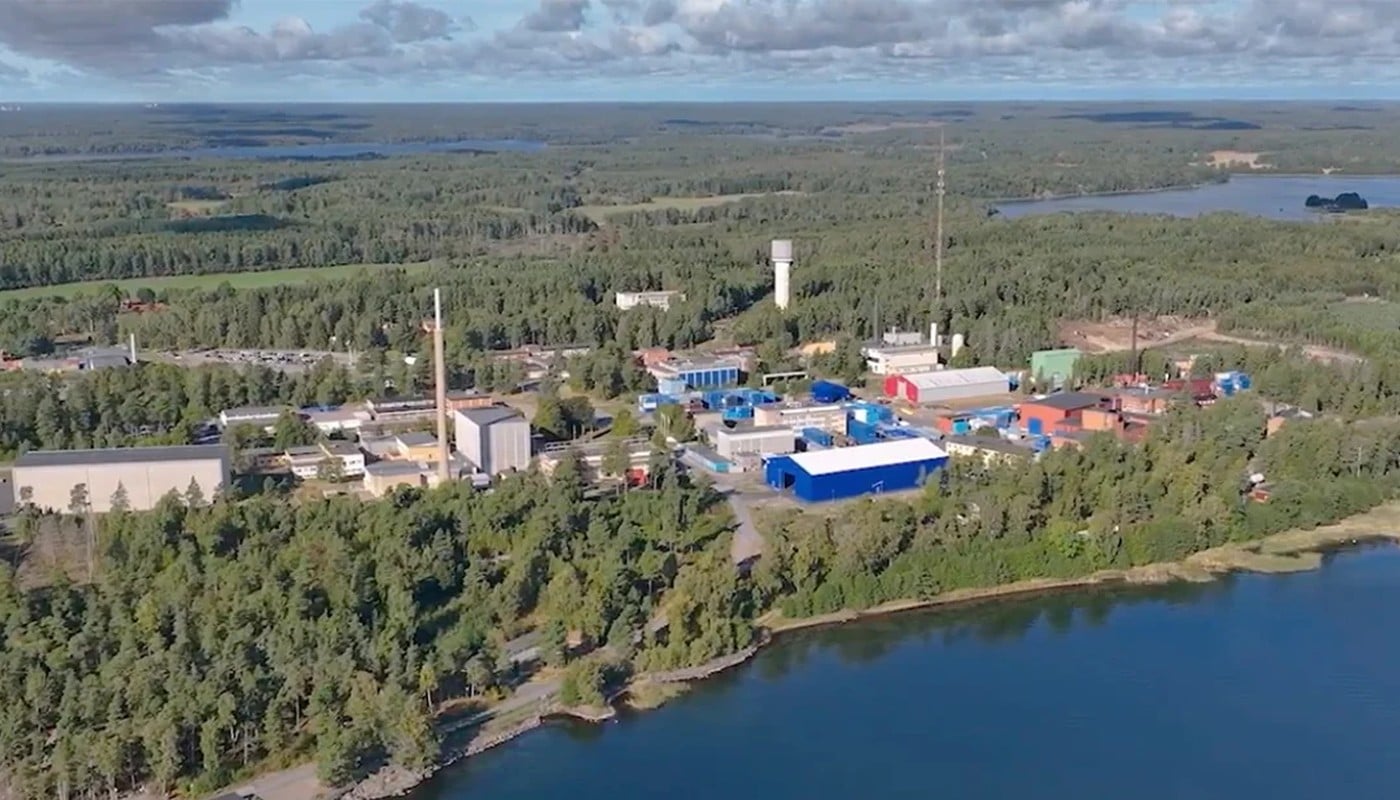 Studsviks anl&auml;ggningar utanf&ouml;r Nyk&ouml;ping. Foto: Studsvik.