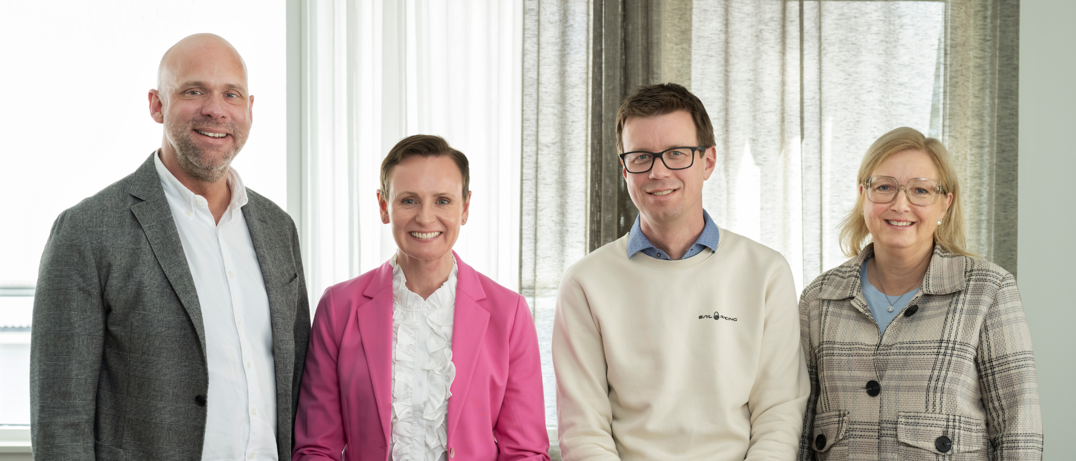Anders Zetterman, vd för Lerum Energi, Susanne Ernfridsson, vd för Härryda Energi, Anders Sandeberg, vd för Ale El, samt Karin Almgren, vd för Kungälv Energi.