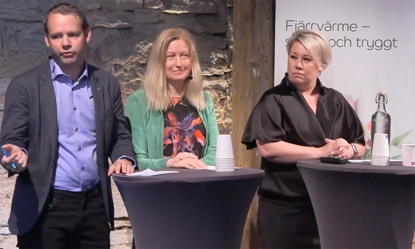 Politikerpanelen: Rickard Nordin, c, Katarina Luhr, mp, och Camilla Brodin, kd.