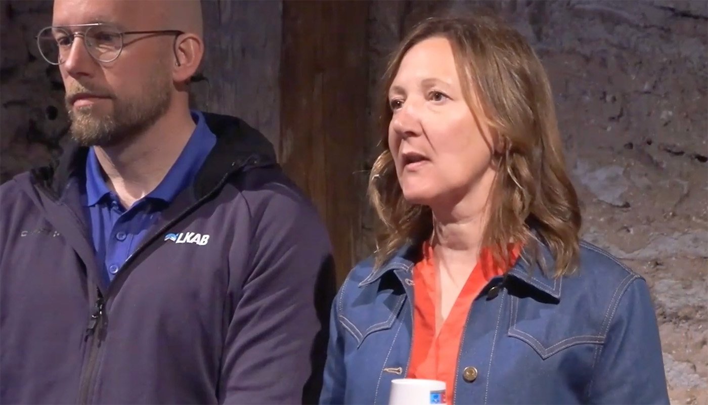 David Högnelid, LKAB, och Malin Larsson, Luleå Energi.