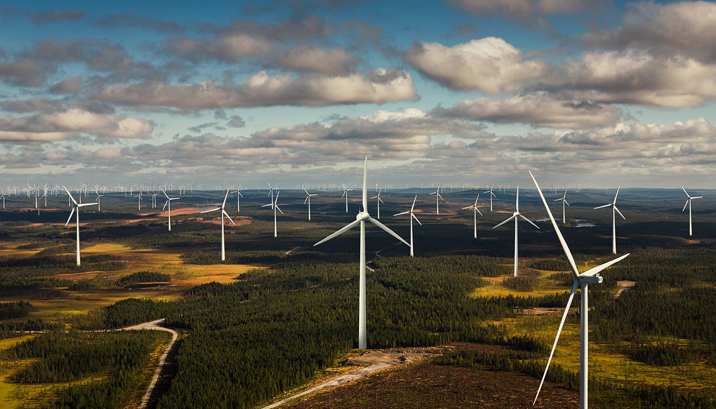 Vidnkraftverk i Markbygden i Pite&aring; kommun. Foto: Statkraft.