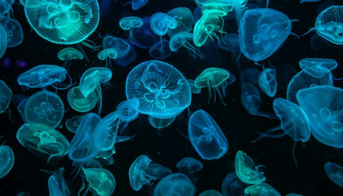 Manetsvärmar är tjusiga att titta på men kan skapa haverier. Foto: Shutterstock.