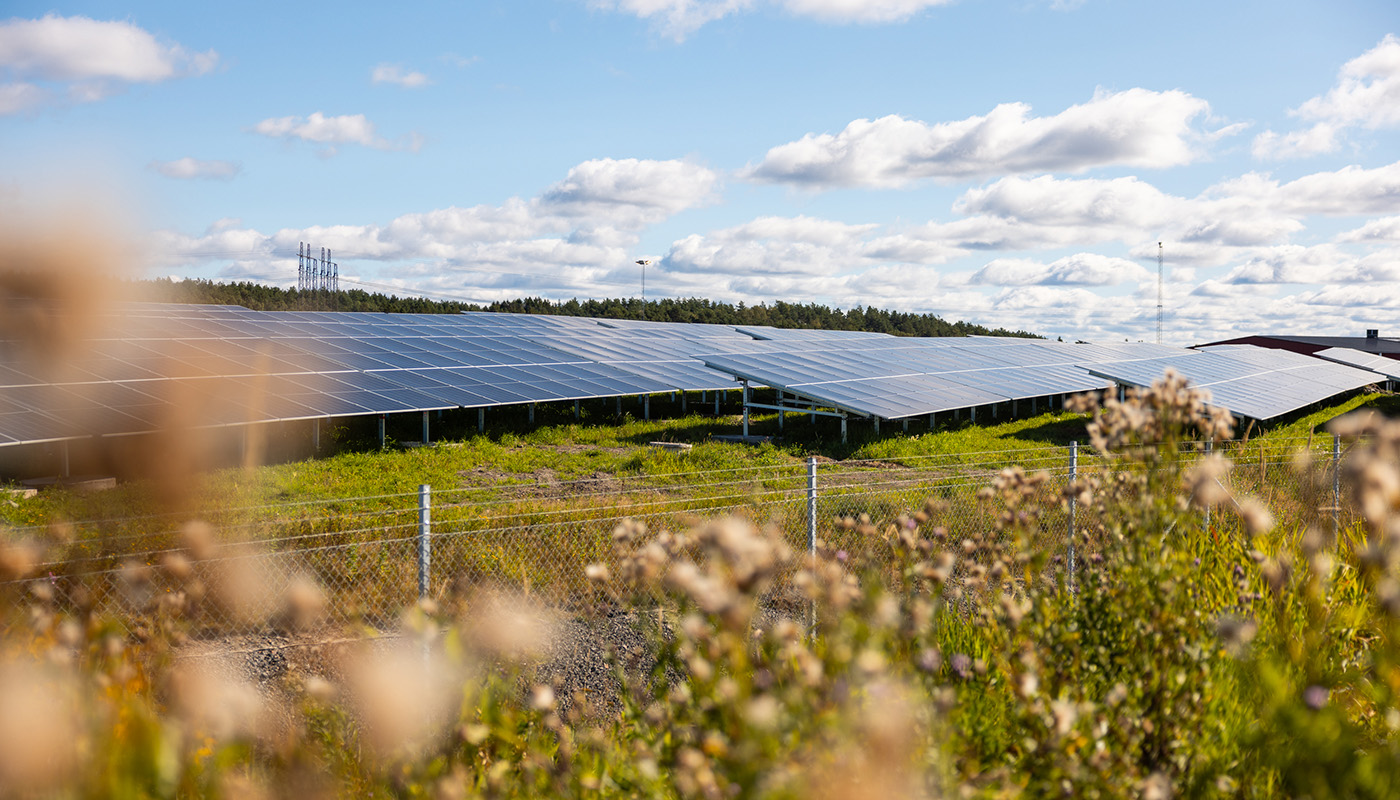 Solparken kommer bidra med drygt 4 GWh el per år. Foto: Skvader Media.