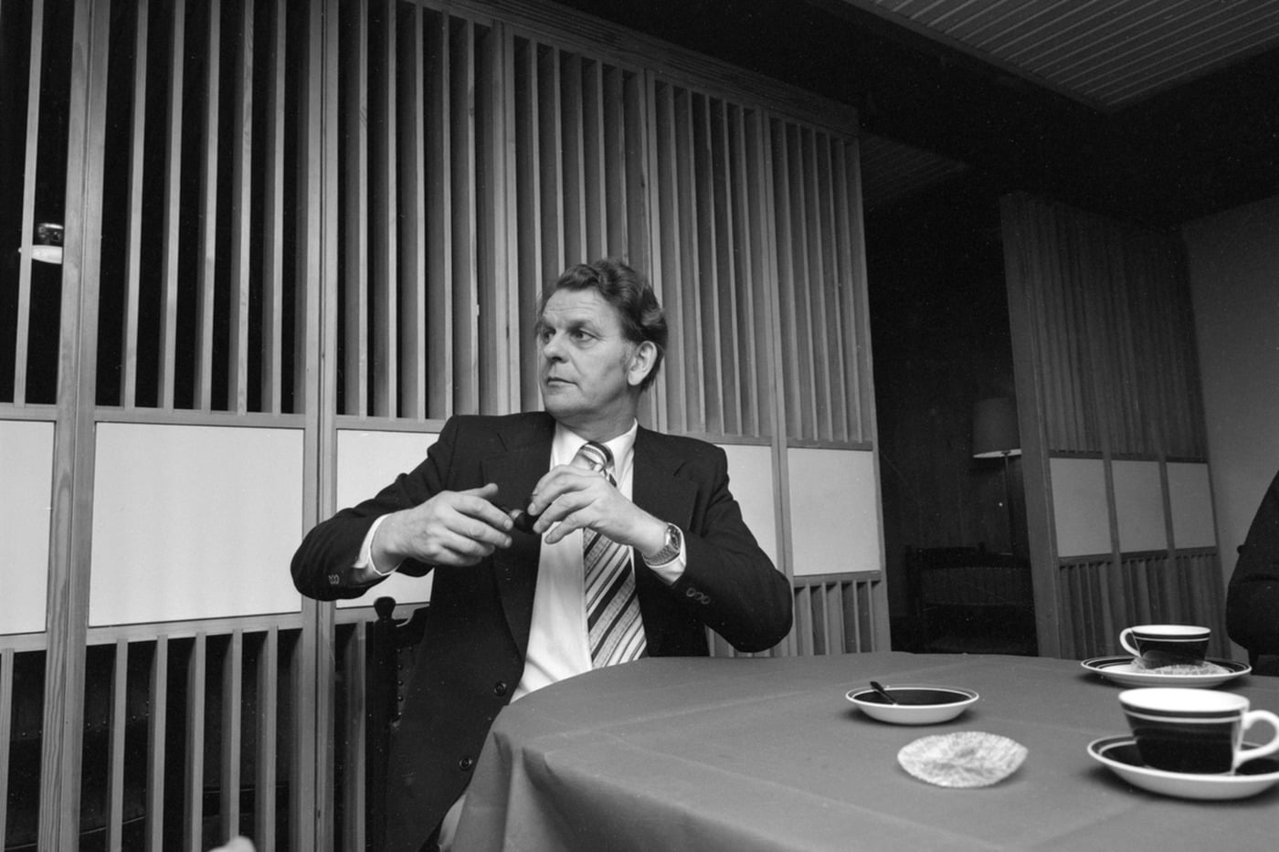 Centerpartisten Torbjörn Fälldin, som blev statsminister 1976, var inledningsvis för kärnkraft men blev senare en stark motståndare. Foto: Digitalt Museum.