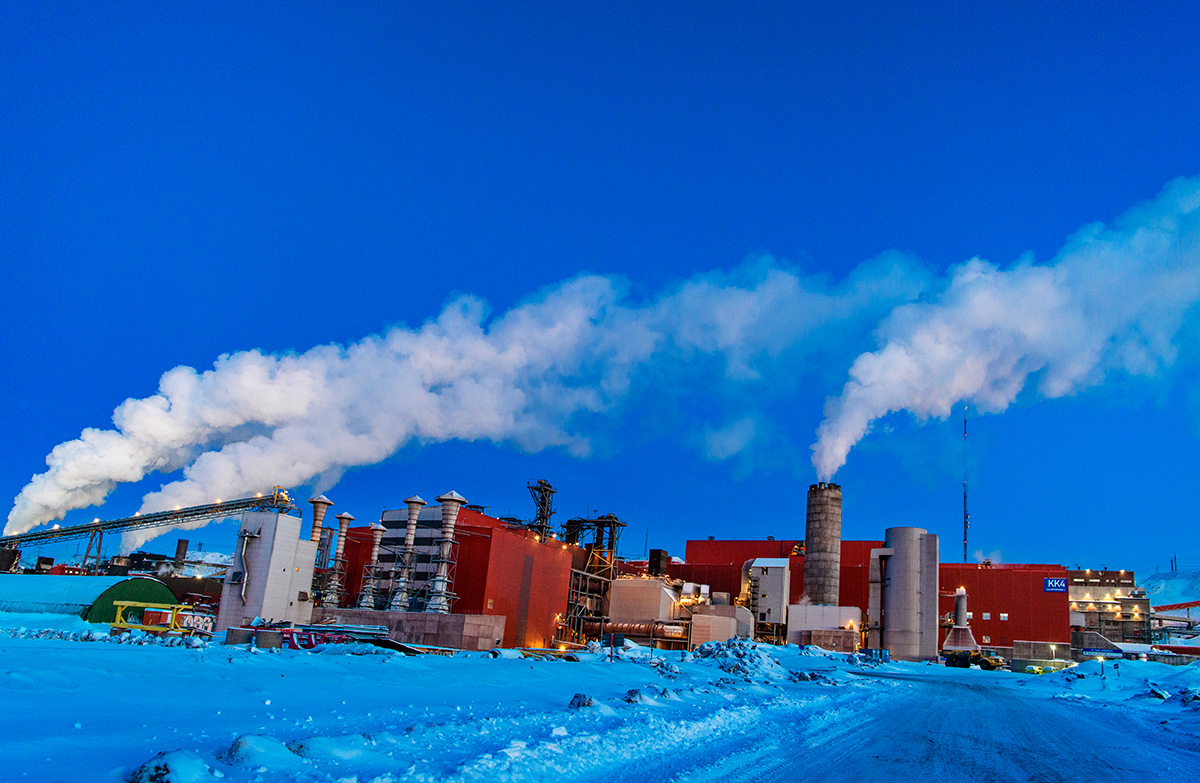 LKAB:s pelletsverk KK4 - här kommer rökgasreningen att producera energi till Kirunas fjärrvärme.