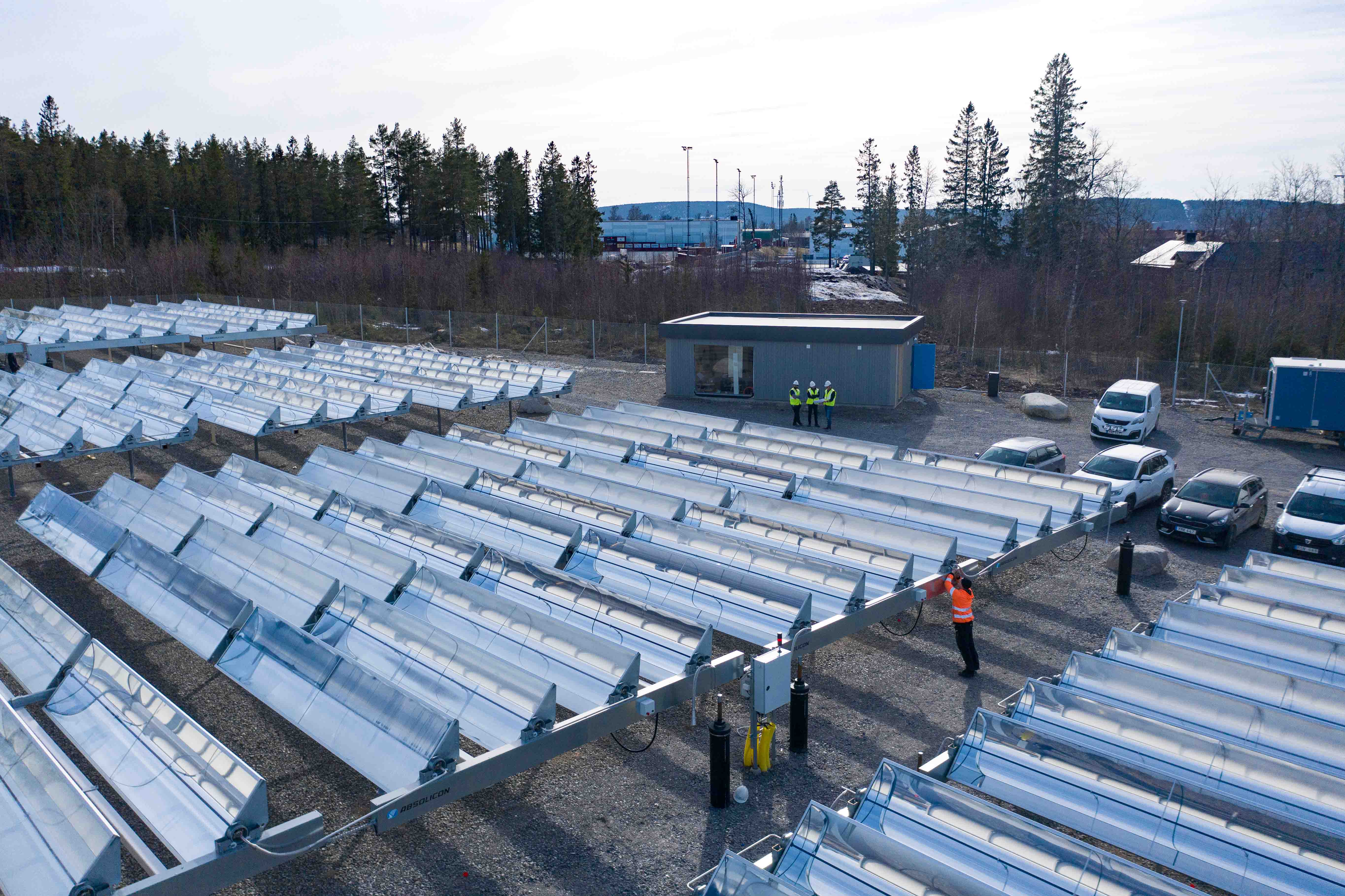 Absolicons solpark i Härnösand kommer ha en effekt på 1,5 MW när den är färdigbyggd. Foto: Lars Wahlström/Absolicon