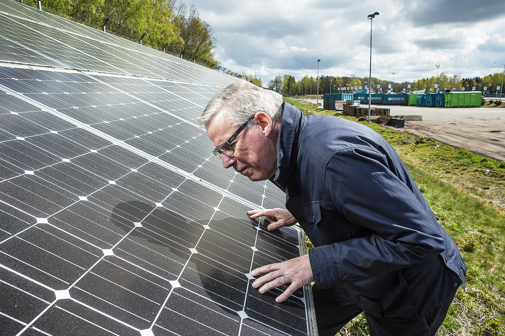 Lars Inge Persson är ordförande i föreningen Solarpark som kommer att ge över 2 000 MWh när hela parken är i drift.