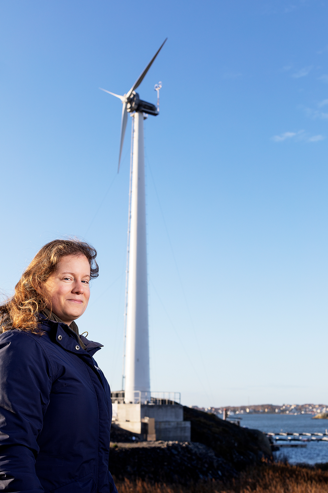 – En vindkraftspark kan bidra med samma tjänster som Ringhals 1, säger Sara Fogelström, koordinator på Svenskt vindkraftstekniskt centrum. Foto: Sofia Sabel.
