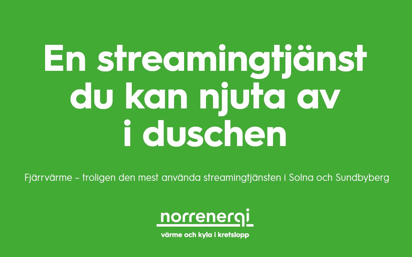 En av annonserna Norrenergi använder i kampanjen. Bild: Norrenergi.