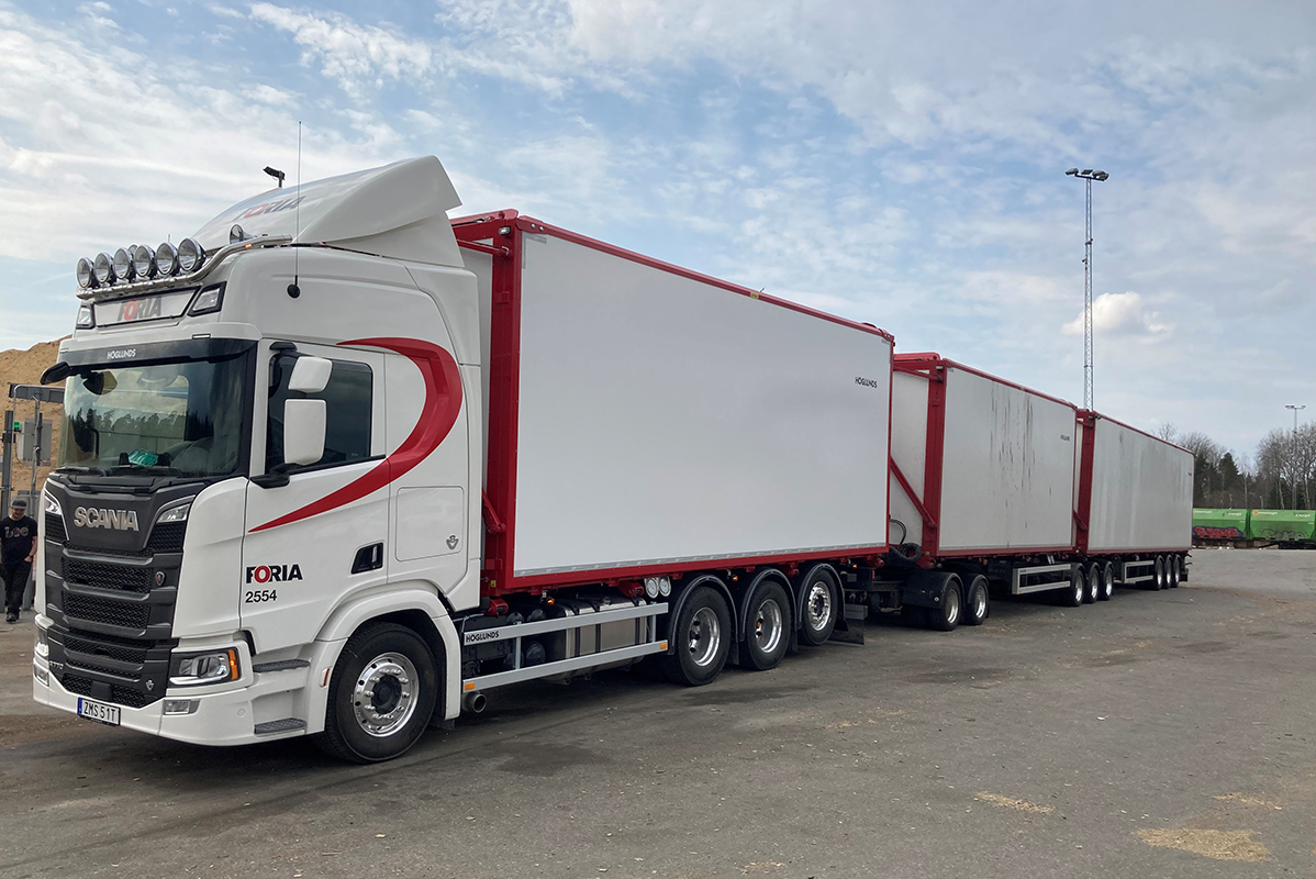 Söderenergis 98-tons lastbil som drivs på HVO 100.