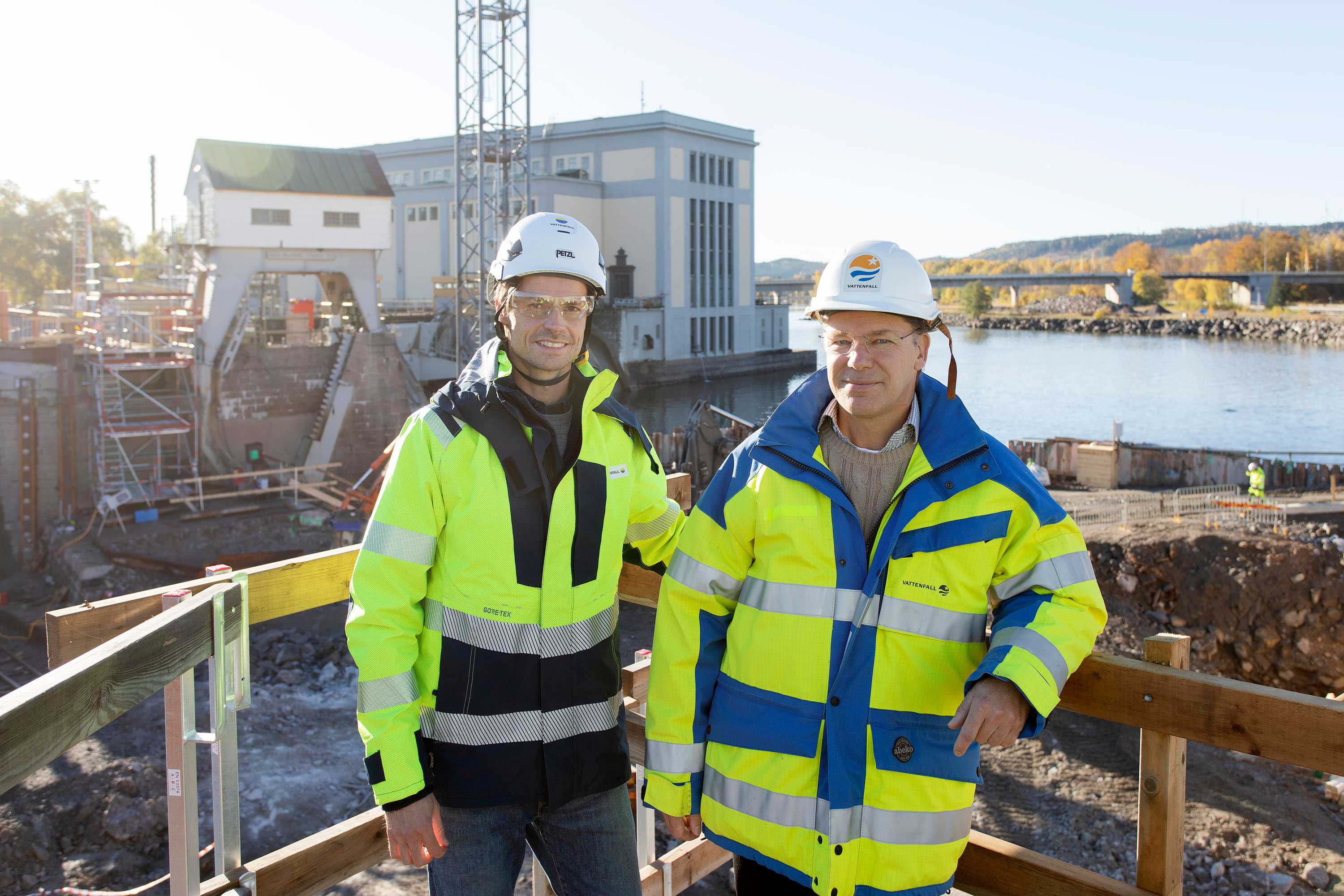 Andreas Carlsson, projektledare, och Magnus Carlson, Asset manager, både från Vattenfall. Foto: Marie Ullnert.