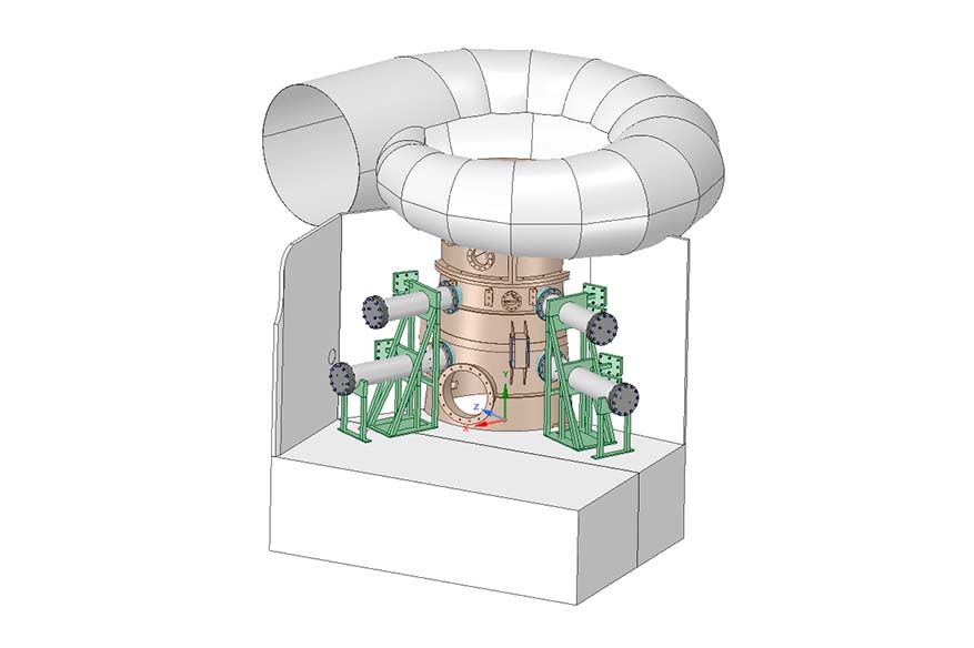 Genom att föra in cylindrar i turbinens sugrör kan skadliga virvlar motverkas, vilket minskar belastningen.
